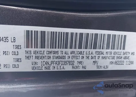 2015 Jeep Patriot High Altitude Edition from USA, damaged, VIN 1C4NJPFA3FD397832
